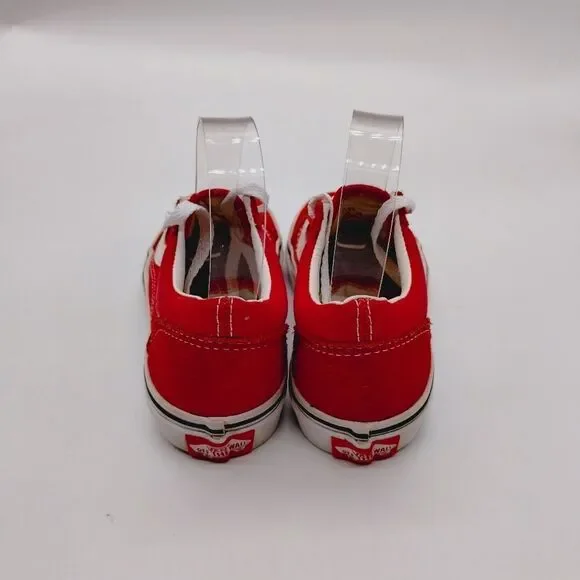 Vans Old Skool Skateboard Sneakers Kids Size 12.5 Red White Casual‎ Shoes - Picture 5 of 8